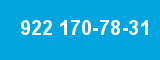 922 170-78-31